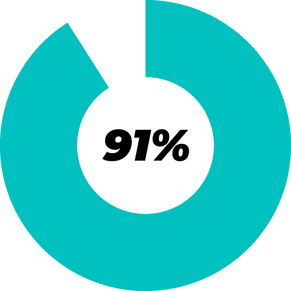 91%